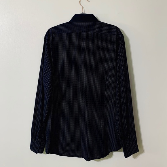 Men’s XL 17- 17 1/2 Fitted Polka Dot Button Shirt - Picture 14 of 14